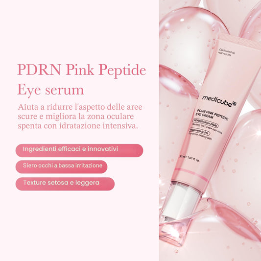 medicube Salmon DNA PDRN Pink Peptide Eye Serum 1,01 fl.oz – Siero occhi con Niacinamide e Retinolo puro per linee sottili e tono irregolare