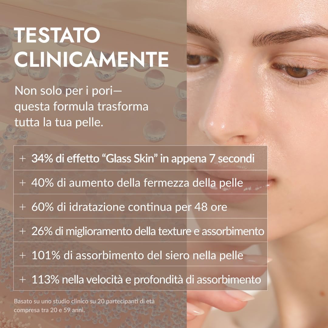7 vasetti da serbatoio Vergan 150 ml BOOSTER SÉRUM CON 7 PÉPTIDI 150ML – Siero Potenziatore, Effetto Glass Skin Istantaneo, Raffinamento dei Pori, Idratazione Duratura, Skincare Vegano Coreano
