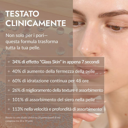7 vasetti da serbatoio Vergan 150 ml BOOSTER SÉRUM CON 7 PÉPTIDI 150ML – Siero Potenziatore, Effetto Glass Skin Istantaneo, Raffinamento dei Pori, Idratazione Duratura, Skincare Vegano Coreano
