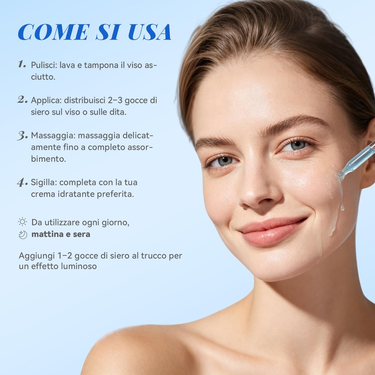 ANAiRUi Siero al peptide di rame, 50 ml, siero viso anti invecchiamento con acido ialuronico, riduce le linee sottili e le rughe, per una pelle radiosa