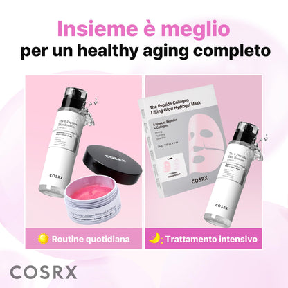COSRX 6 peptidi collagene siero viso e tonico per il rinnovamento della pelle e rassodante con niacinamide e acido ialuronico, migliora l'elasticità della pelle, booster lenitivo, coreano Skincare 150