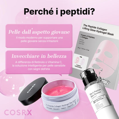 COSRX 6 peptidi collagene siero viso e tonico per il rinnovamento della pelle e rassodante con niacinamide e acido ialuronico, migliora l'elasticità della pelle, booster lenitivo, coreano Skincare 150